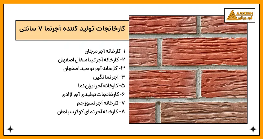 کارخانجات تولید کننده آجر نما ۷ سانتی