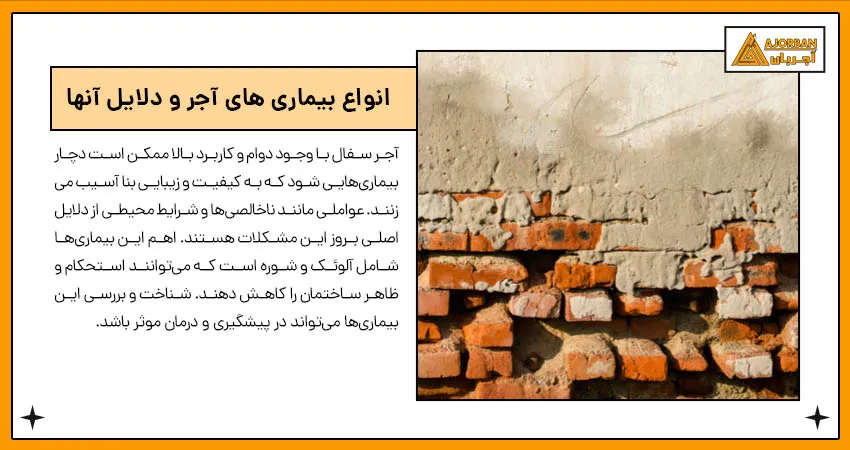 انواع بیماری های آجر و دلایل آنها  