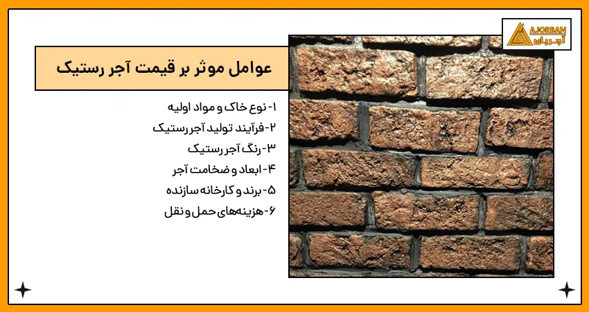 عوامل موثر بر قیمت آجر رستیک