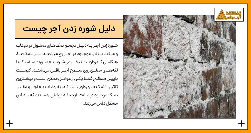 دلیل شوره زدن آجر چیست
