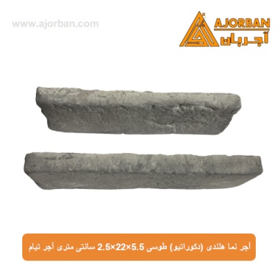 آجر نما هلندی (دکوراتیو) طوسی 2/5x22x5/5 سانتی متری آجر تیام