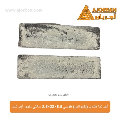 آجر نما هلندی (دکوراتیو) طوسی 2/5x22x5/5 سانتی متری آجر تیام