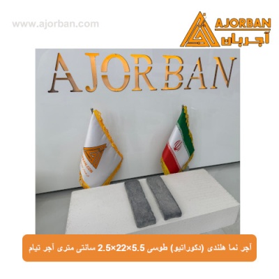 آجر نما هلندی (دکوراتیو) طوسی 2/5x22x5/5 سانتی متری آجر تیام