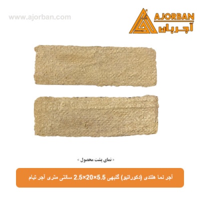 آجر نما هلندی (دکوراتیو) گلبهی 2/5x20x5/5 سانتی متری آجر تیام