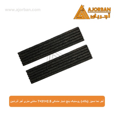 آجر نما نسوز (پلاک) روستیک پنج شیار مشکی 7x31x2.5 سانتی متری آجر آذرشین