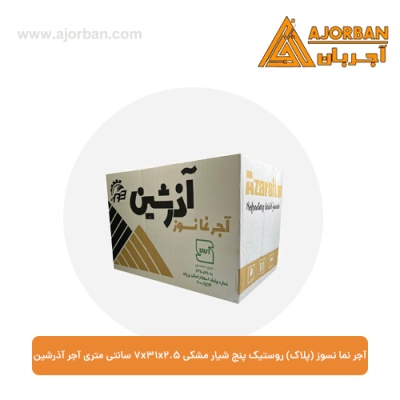 آجر نما نسوز (پلاک) روستیک پنج شیار مشکی 7x31x2.5 سانتی متری آجر آذرشین