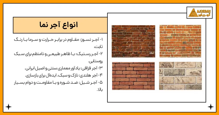 انواع آجر نما